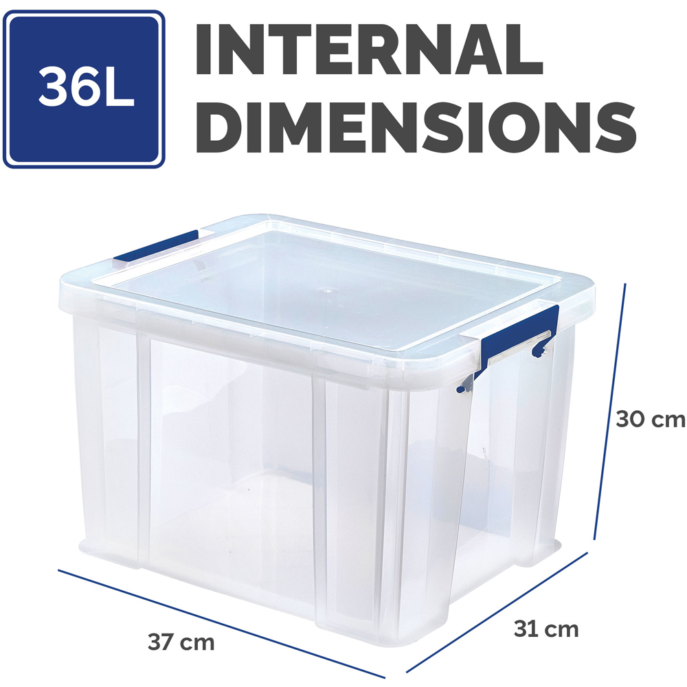 Fellowes Prostore 36L Storage Box with Lid 3 Pack Image 8