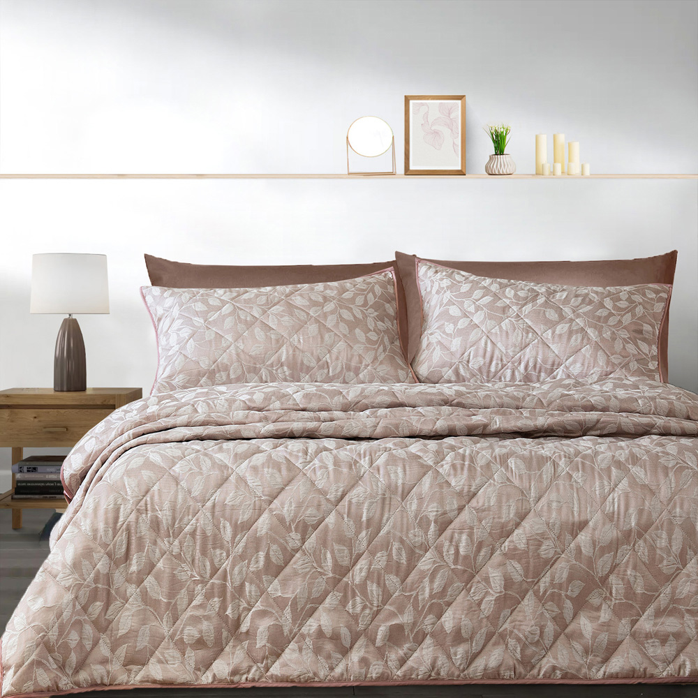 Velosso Florette Double Jacquard Quilted Bedspread Set Image 1