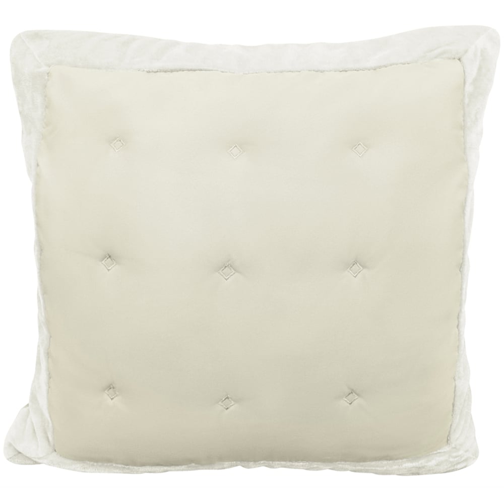 Intimates Boston Velvet Cream Filled Cushion 43 x 43cm 2 Pack Image 1