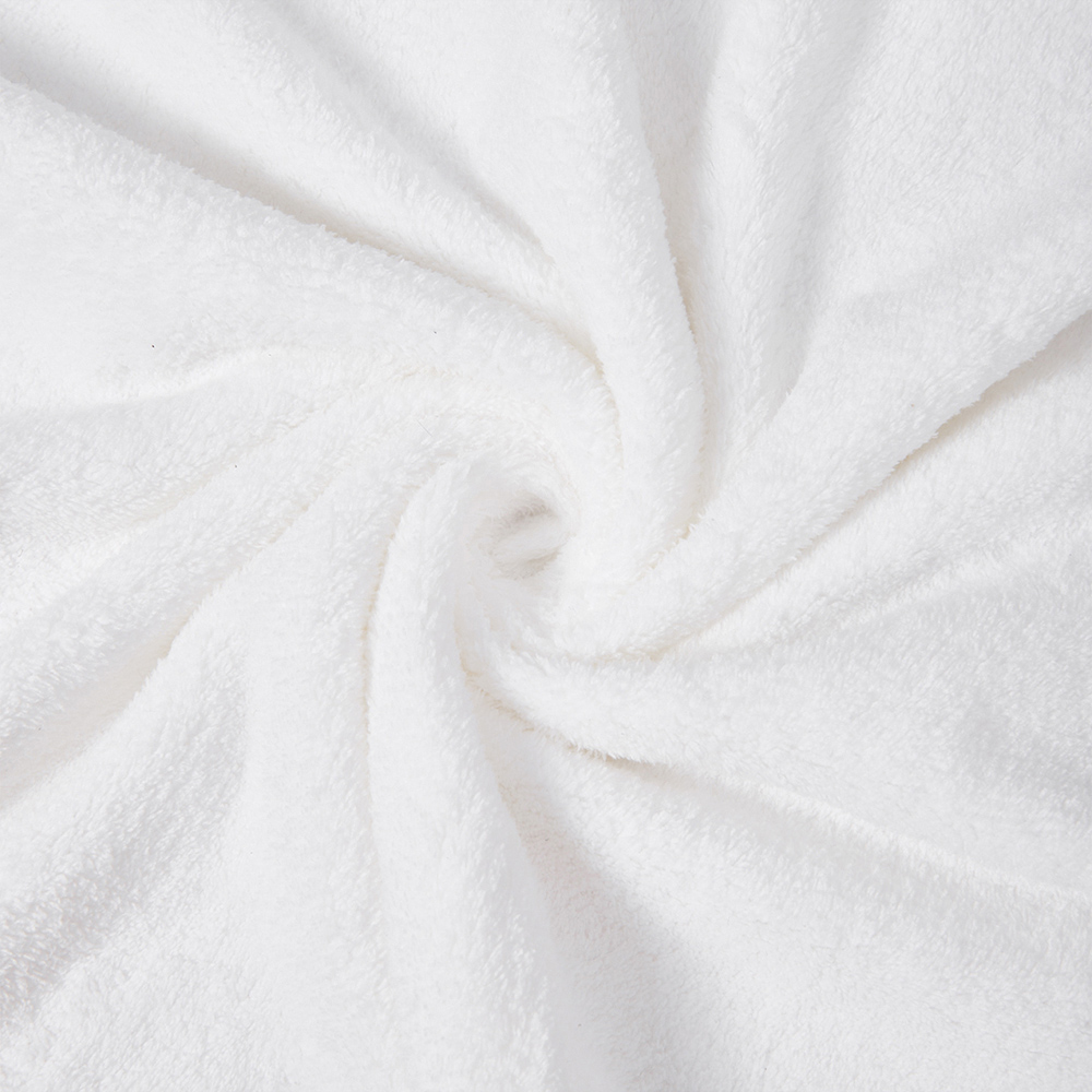 Living and Home Soft Polyester White Grey and Black Bath Towel Set of 3 Image 4