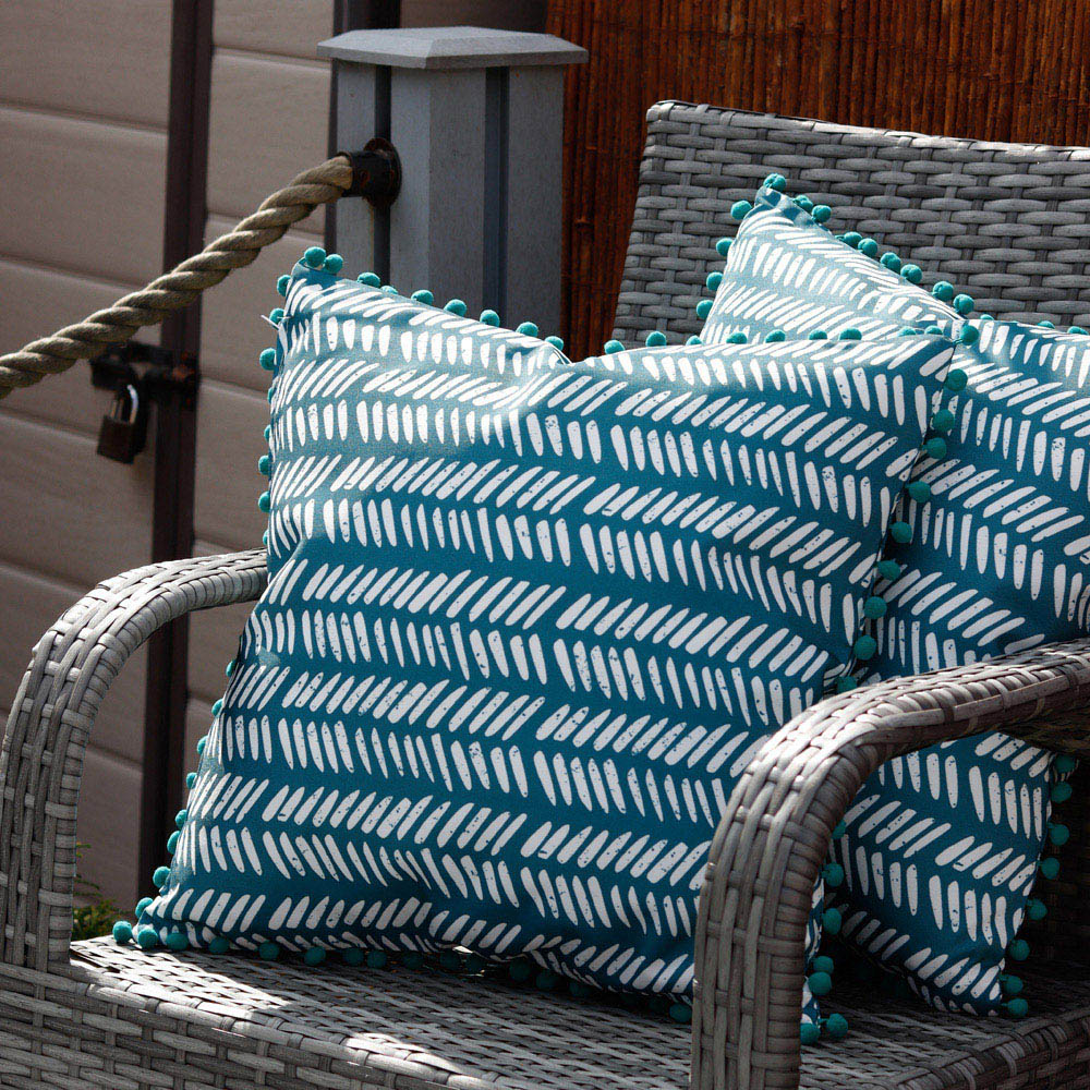 Streetwize Teal Fern Outdoor Scatter Cushion 2 Pack Image 2