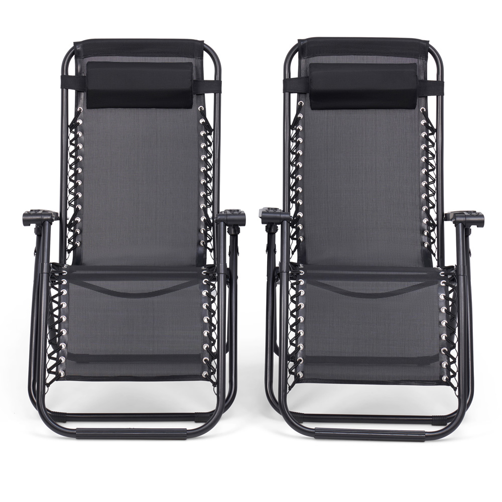 wilko Set of 2 Zero Gravity Folding Recliner Chair Image 2