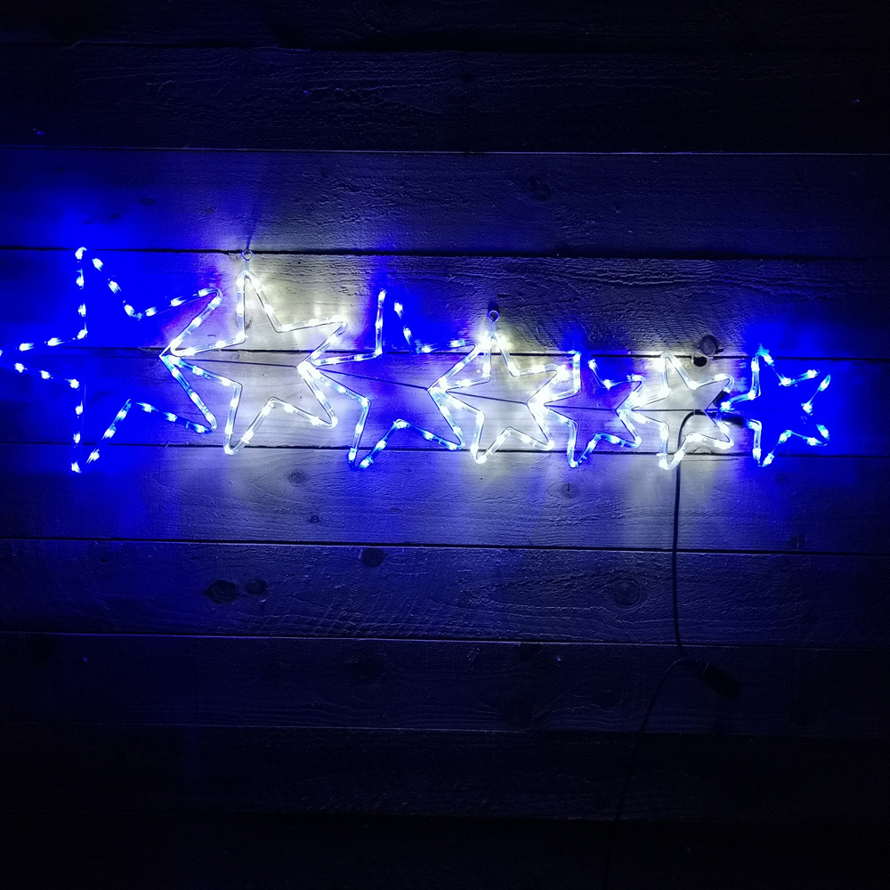 Samuel Alexander 7 Star Silhouette LED Rope Light Christmas Decoration 120cm Image 1