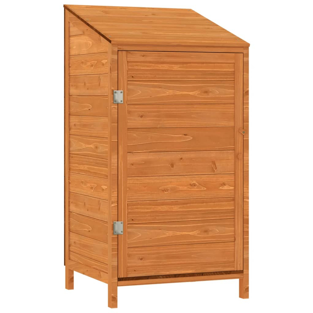 vidaXL 1.8 x 1.7ft Brown Wooden Pent Garden Shed Image 1