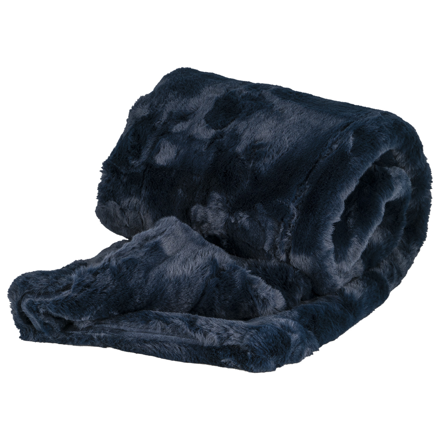 Divante Navy Rabbit Faux Fur Throw 127 x 152cm Image 2