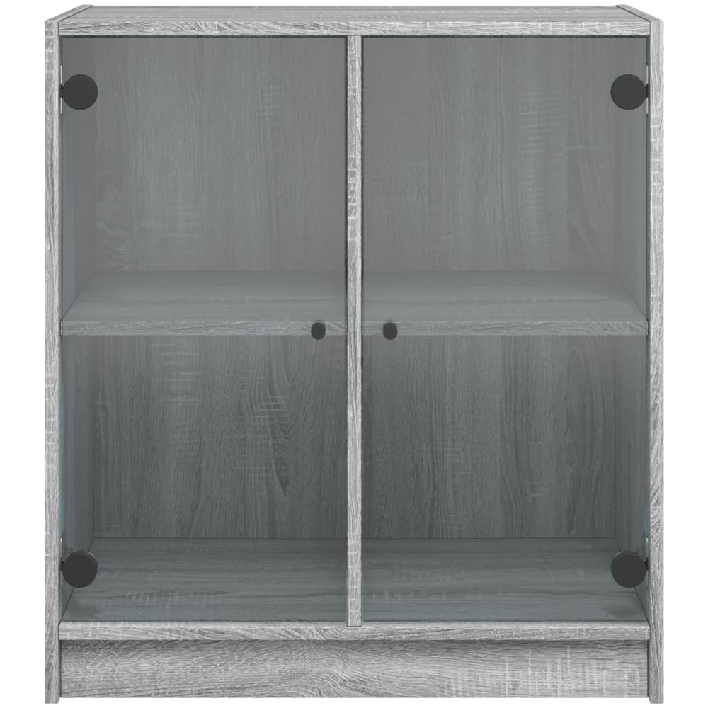vidaXL 2 Door Grey Side Cabinet Image 6