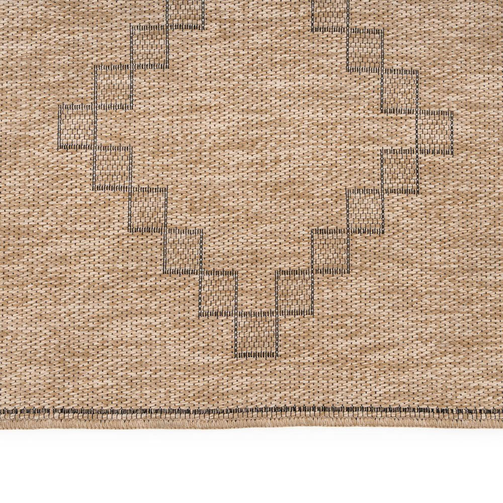 Kukoon Alva Neutral and Black Flat Geometric Rug 200 x 290cm Image 6
