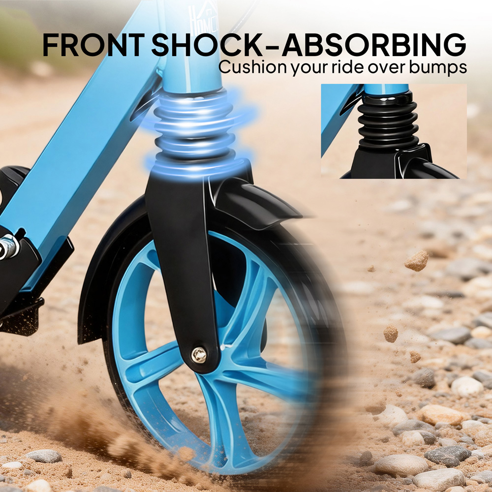 HOMCOM Blue Adjustable Folding Kick Scooter Image 7