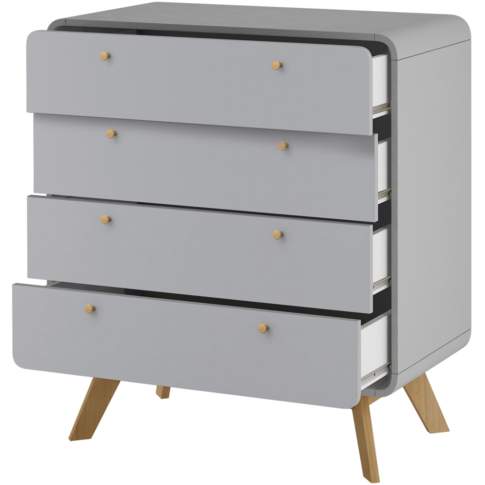 Loft24 Cassie 4 Drawer Grey Chest of Drawers Image 4