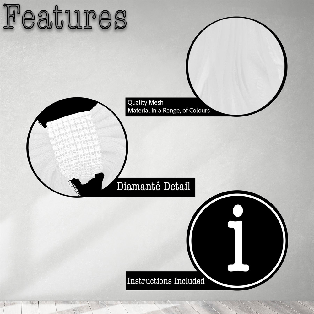 Shatchi White Diamante Giant Bow Door Cover Image 3