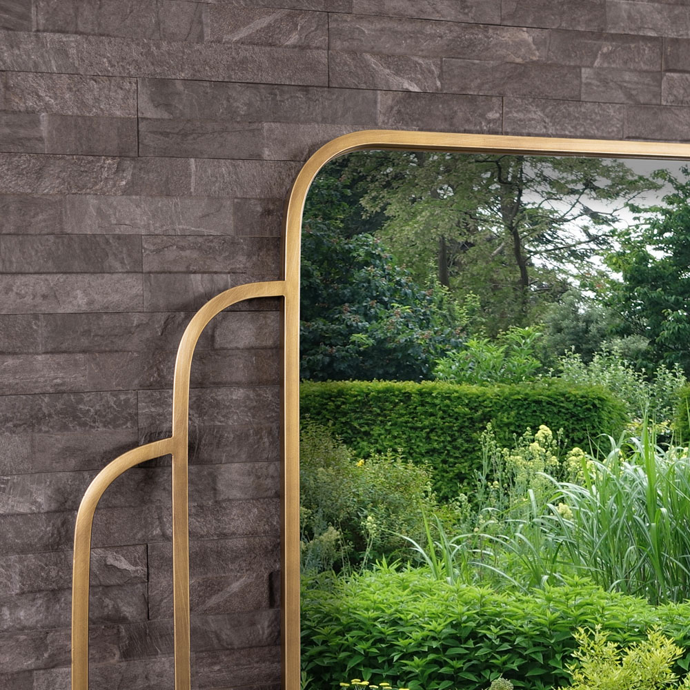 Charles Bentley Prague Gold Rectangular Wall Mirror Image 4