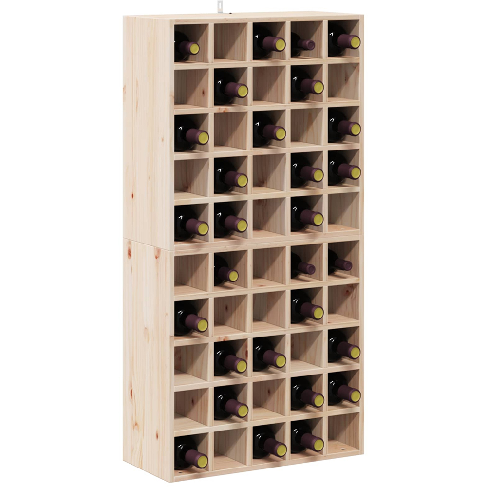 vidaXL 25 Bottle Brown Freestanding Wine Rack Set of 2 Image 5