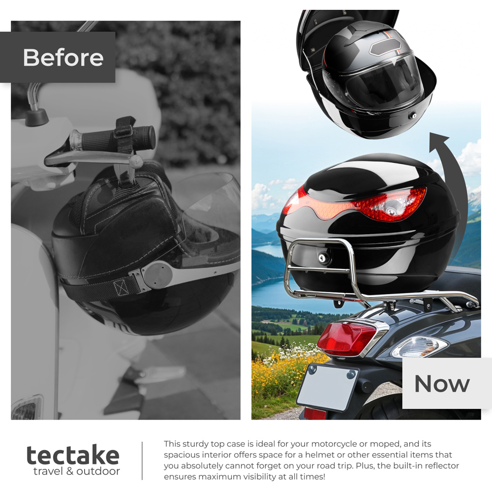 tectake Motorcycle Top Box 22L Image 6