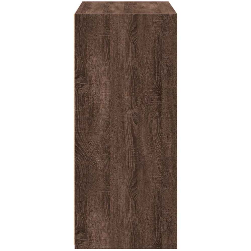 vidaXL 3 Shelf Brown Oak Wide Sideboard Image 5