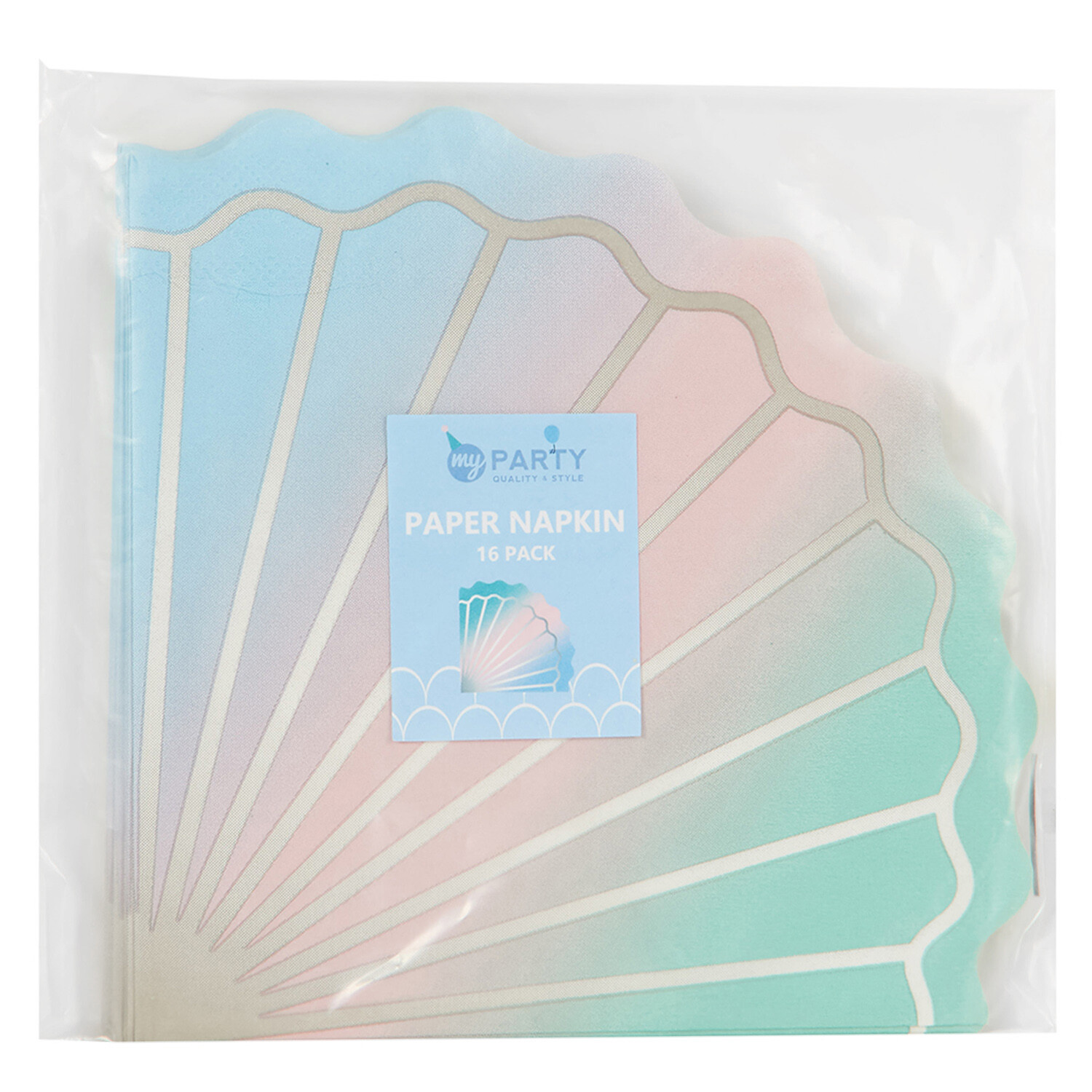 Mermaid Party Paper Napkins - Multicolour Image 2