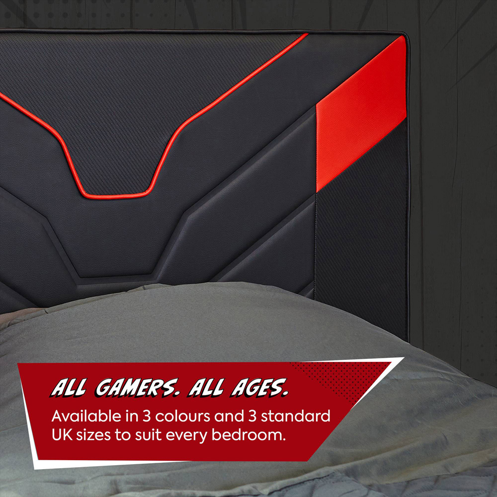 X Rocker Cerberus MKII Single Carbon Red Ottoman Gaming Bed Image 6