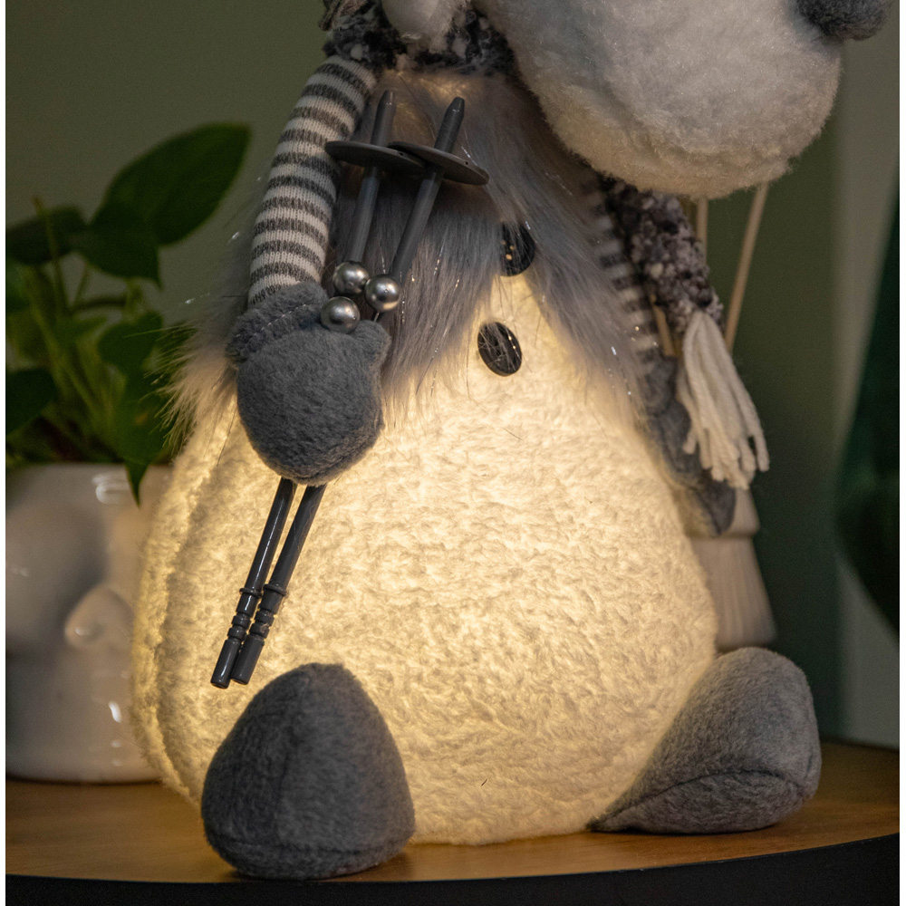 Samuel Alexander Light up Grey Sitting Reindeer Christmas Decoration Image 5