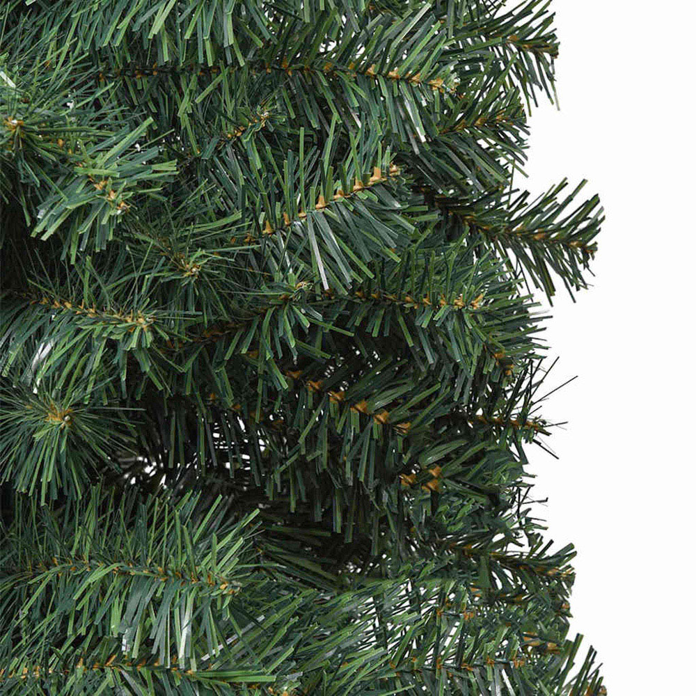 vidaXL Green Artificial Christmas Tree with LEDs Black Decoration Ornaments 9ft Image 6
