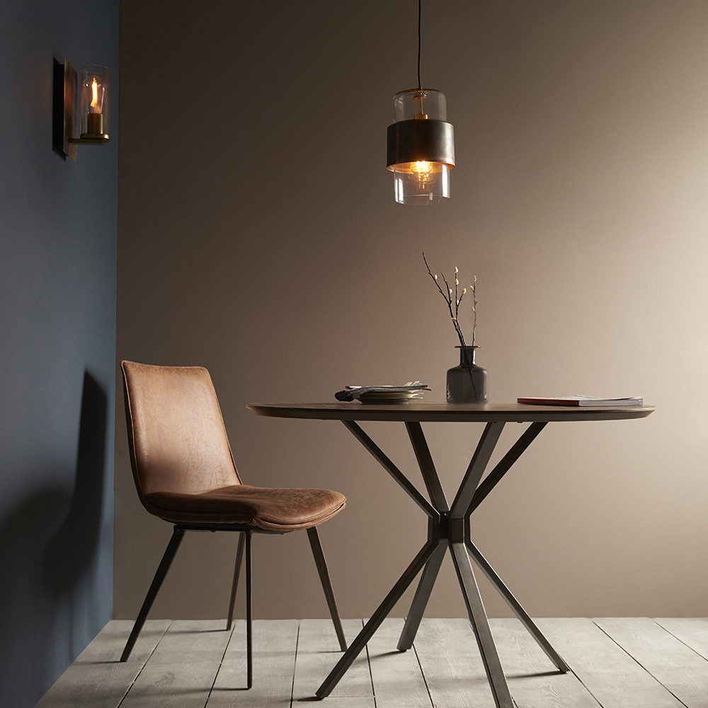 Merano Palermo Bronze Patina and Clear Glass Pendant Ceiling Light Image 5