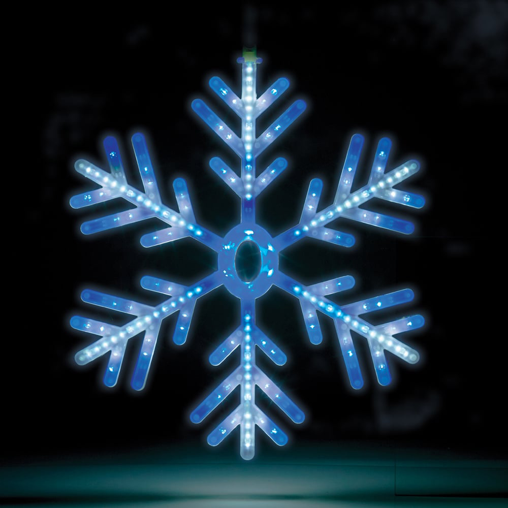 The Christmas Workshop Blue and White LED Snowflake Window Light Image 2