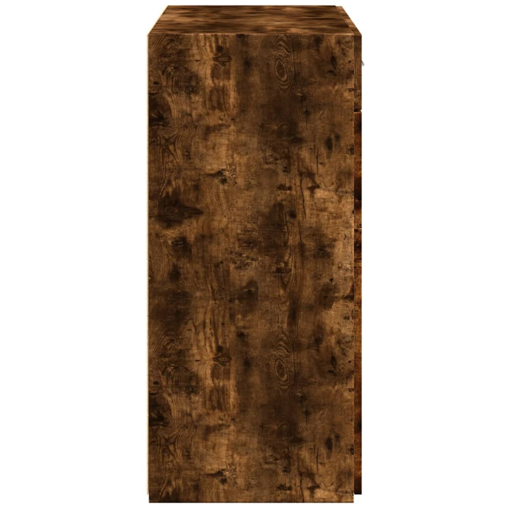 vidaXL 2 Door 2 Drawer Smoked Oak Sideboard Image 5