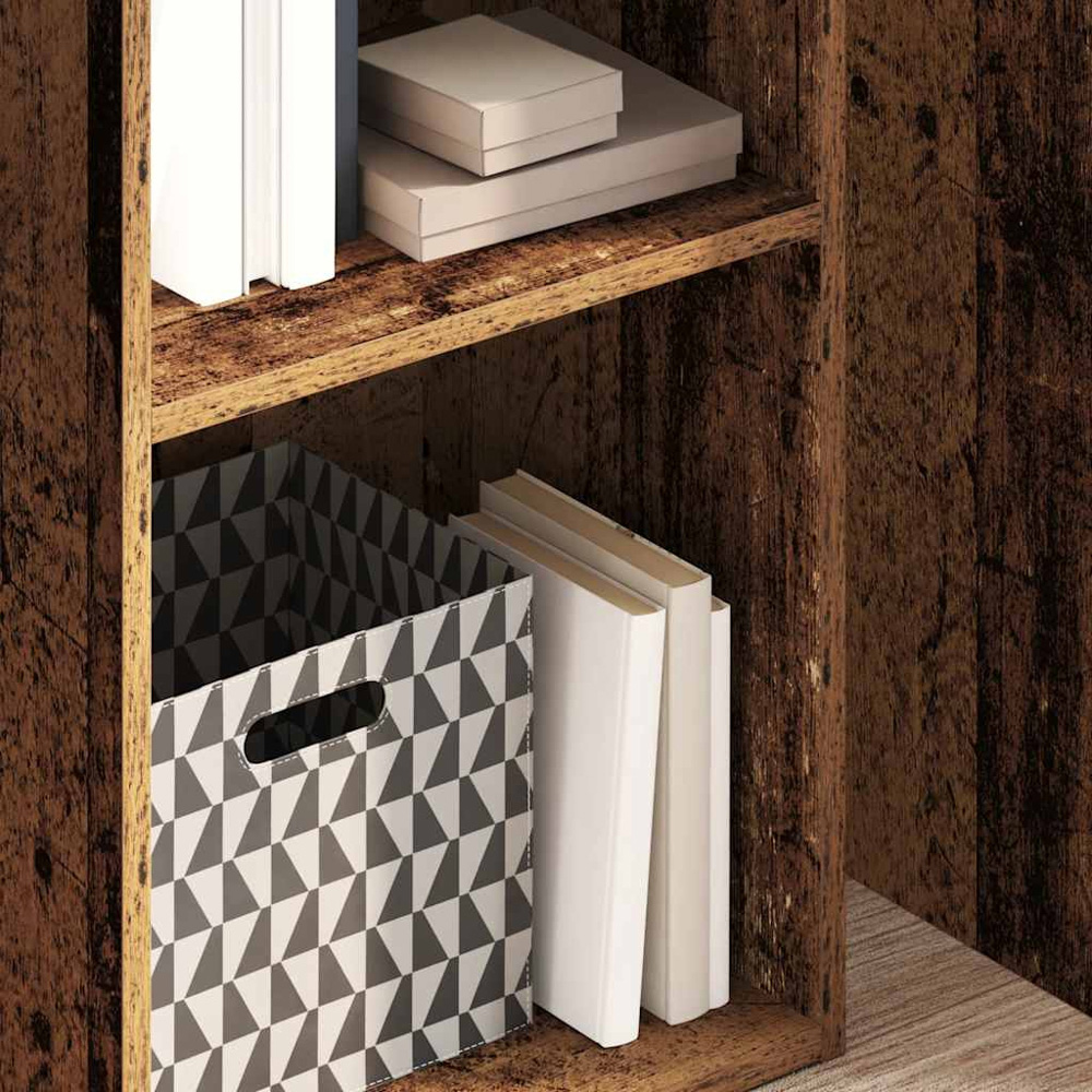 vidaXL 4 Shelf Old Wood Bookcase Image 3