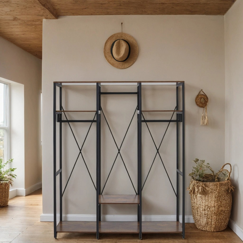 H&O Direct 5 Shelf Freestanding Open Clothing Rack Image 2