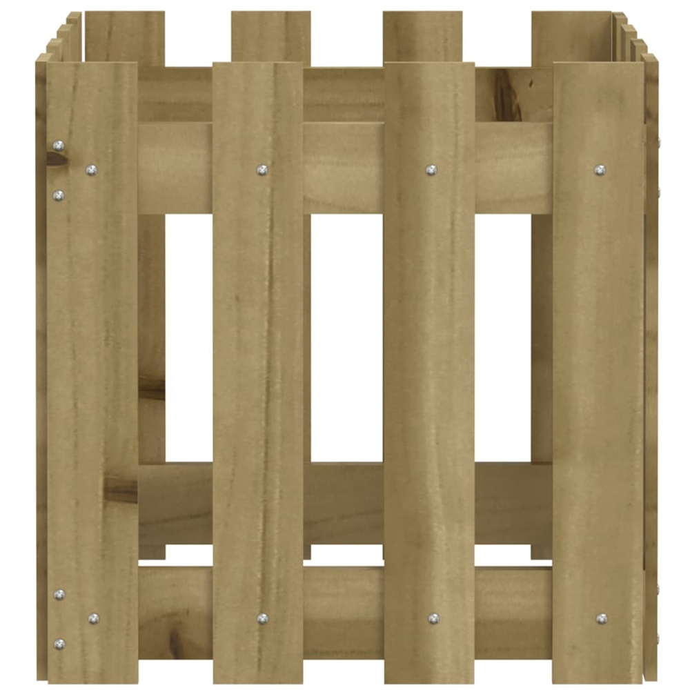 vidaXL Brown Pine Wood Raised Garden Bed 40 x 40 x 40cm Image 3