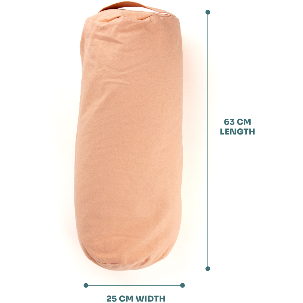 Myga Pink Yoga Buckwheat Support Bolster Pillow Image 3