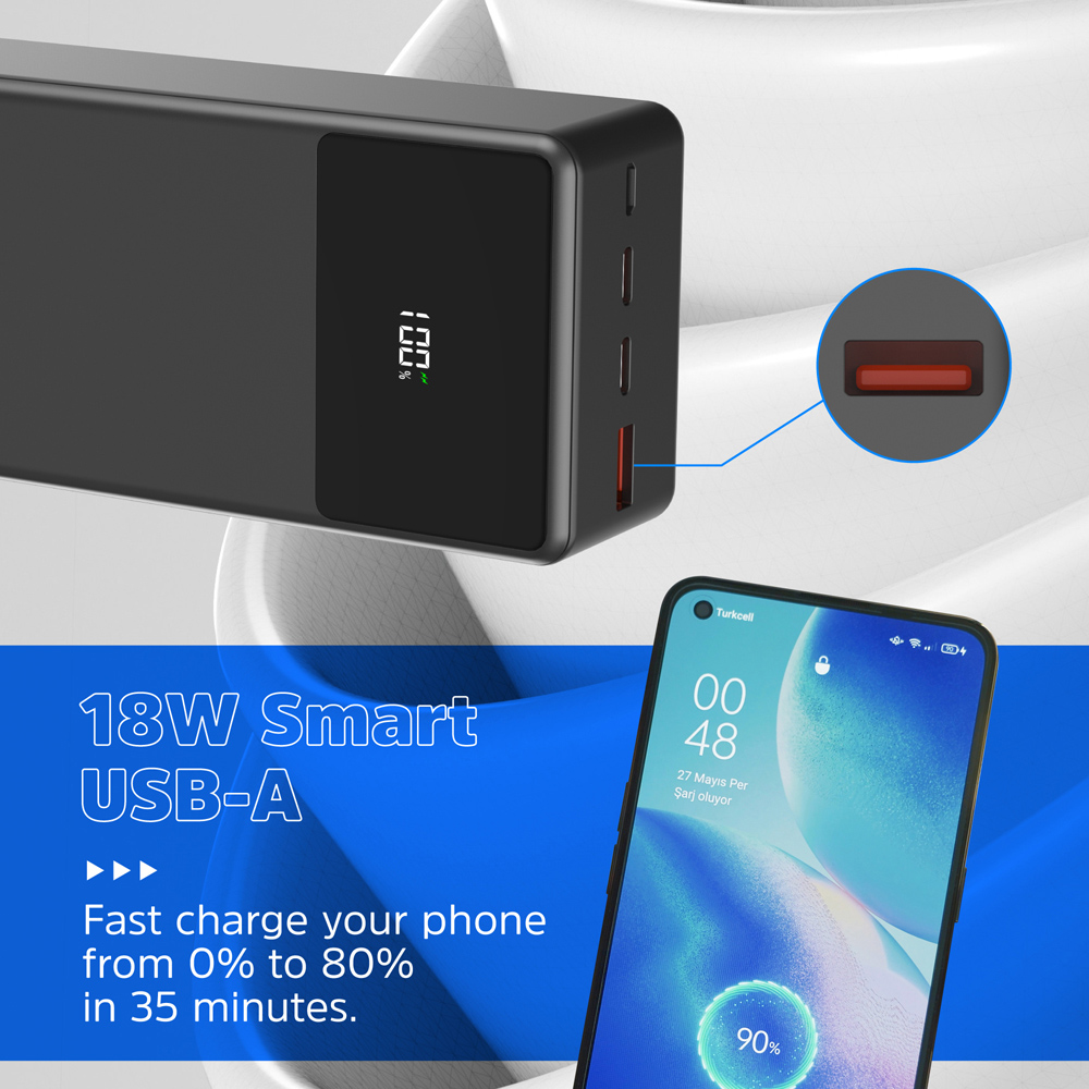 Energizer Black USB-C Notebook PD Power Bank 65W 27000mAh Image 6