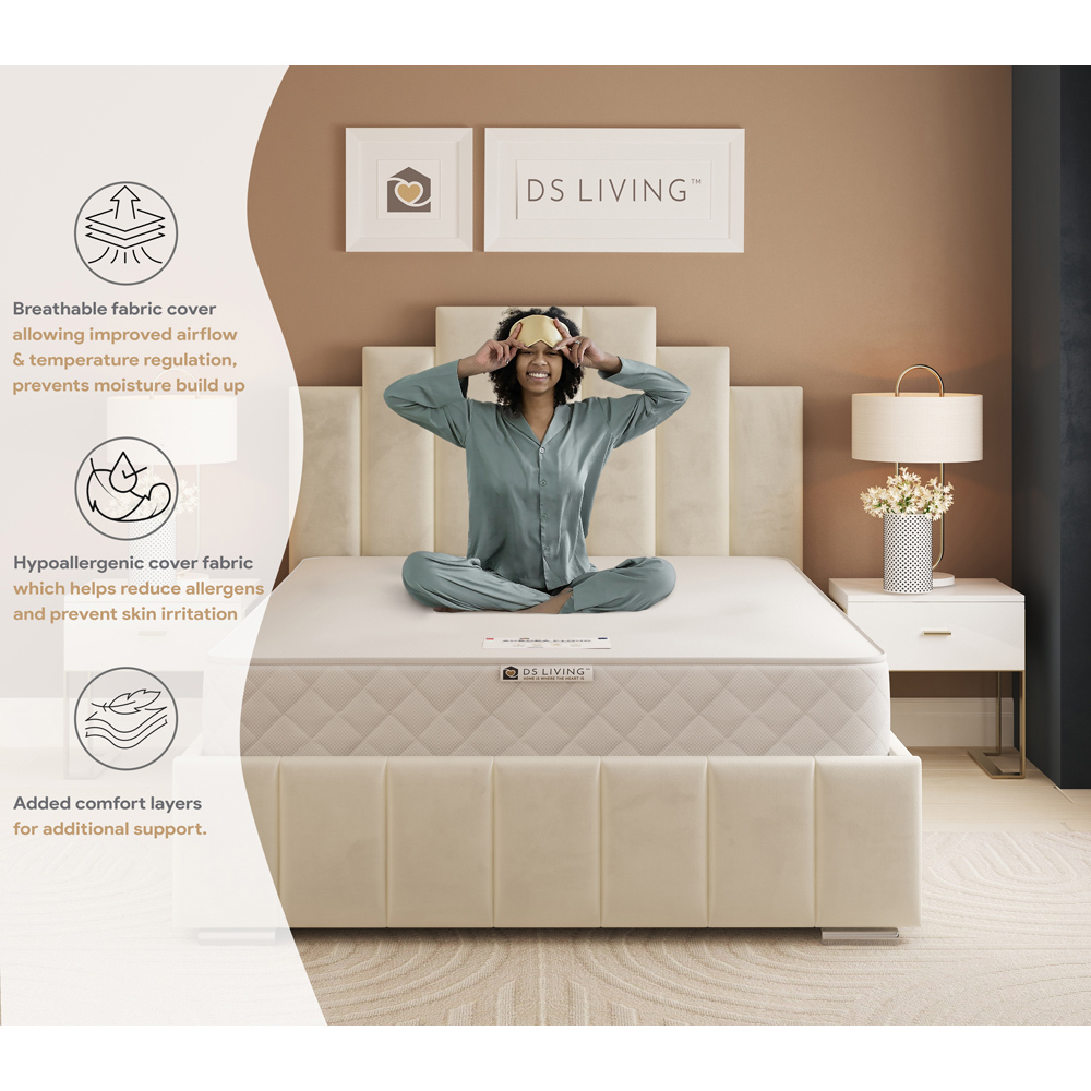 DS Living Aurora Eclipse Double Bonnell Spring Mattress with Reflex Foam Layers Image 6