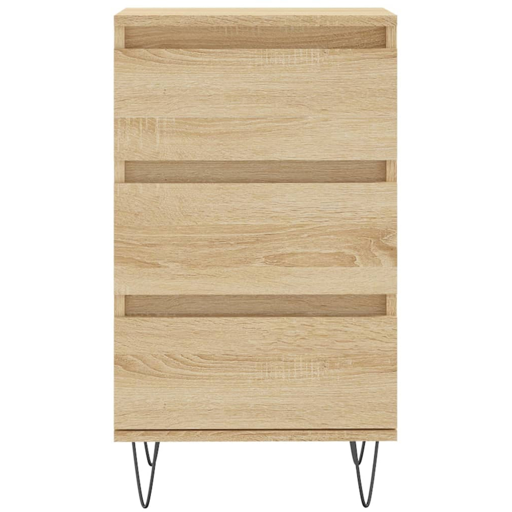 vidaXL 3 Drawer Sonoma Oak Sideboard Image 5