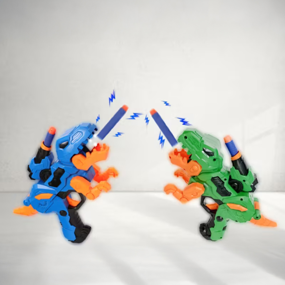 Alivio Blue Dinosaur Foam Dart Blaster Gun with Target Image 6