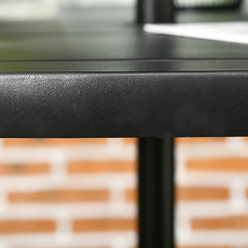 Outsunny 4 Seater Garden Dining Table Black Image 3