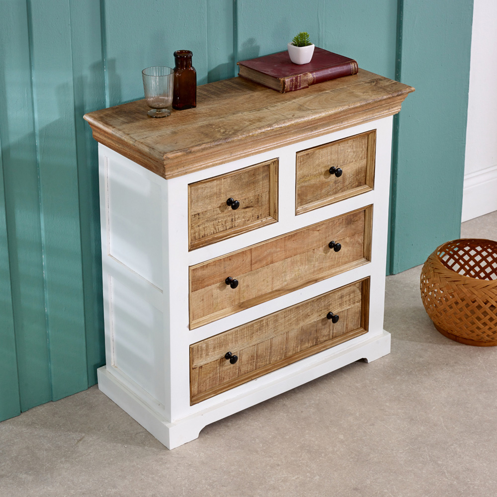 Brooklyn Alfie 4 Drawer Solid Mango Wood Chest Of Drawers Image 6