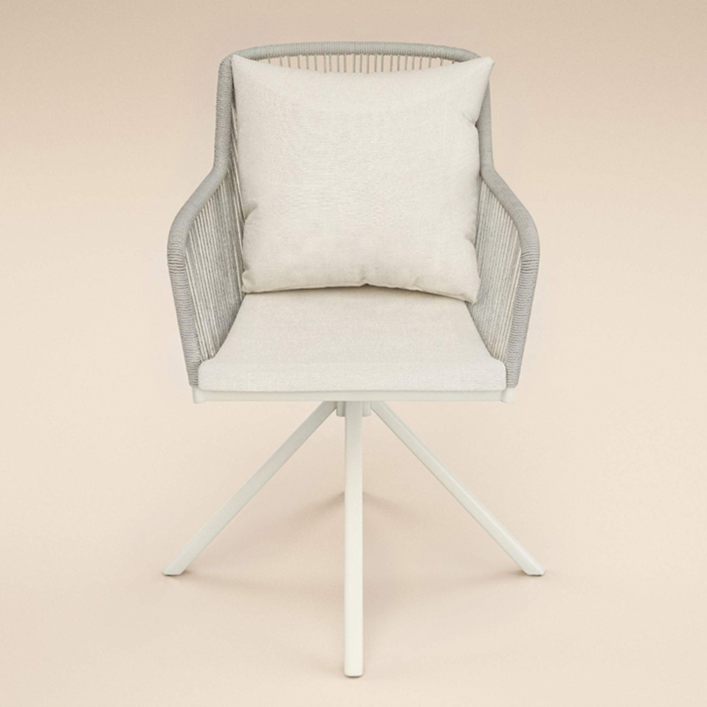 SOLACE+CO Juno Hana 2 Seater Beige Swivel Bistro Set Image 3