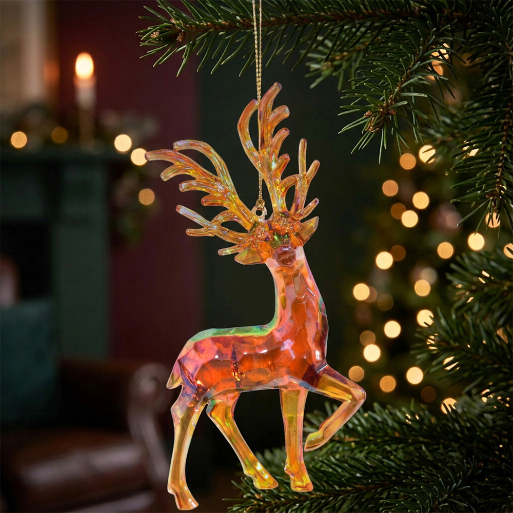 Dark Amber Iridescent Deer Amber Image 2
