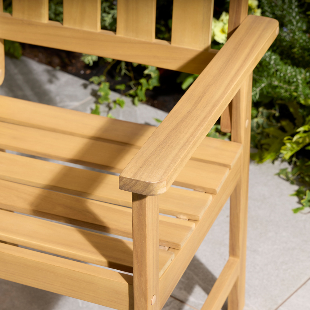 Rowlinson Brighton 2 Seater Eucalyptus Wood Companion Seat Image 4