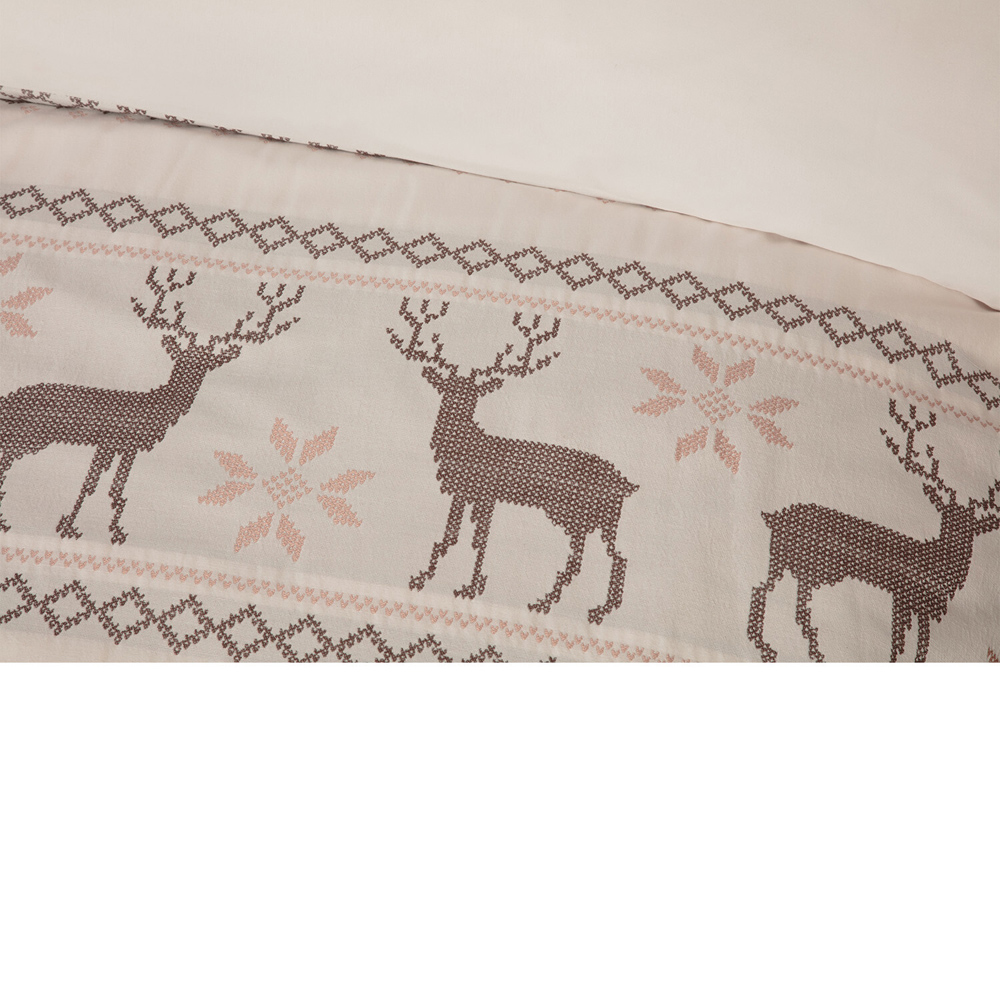 Winter Stags Duvet Set Natural Double Image 5
