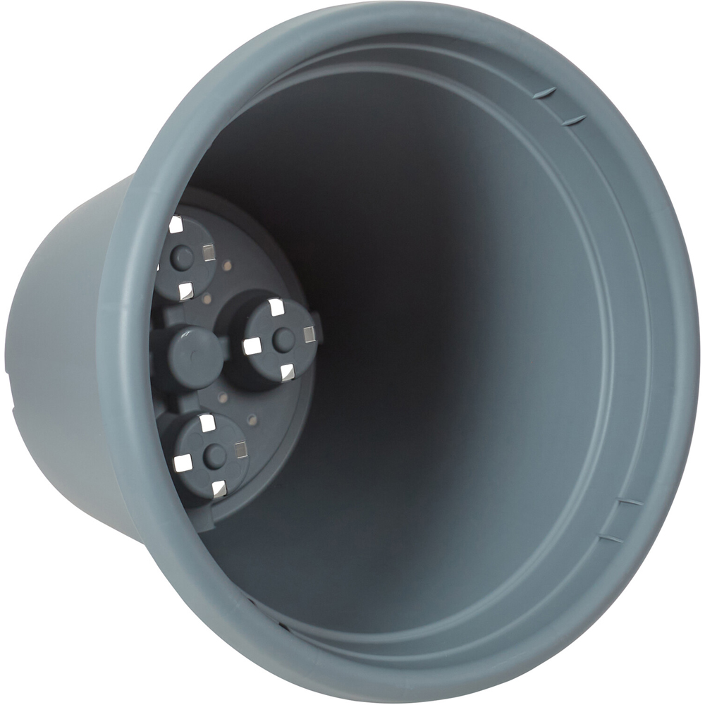 Clever Pots Round Plant Pot with Reservoir Charcoal Grey 40cm Image 3