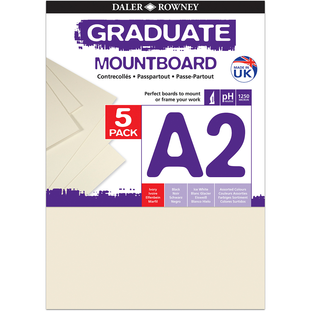 A2 Graduate Ivory Mountboard A2 5 Pack Image
