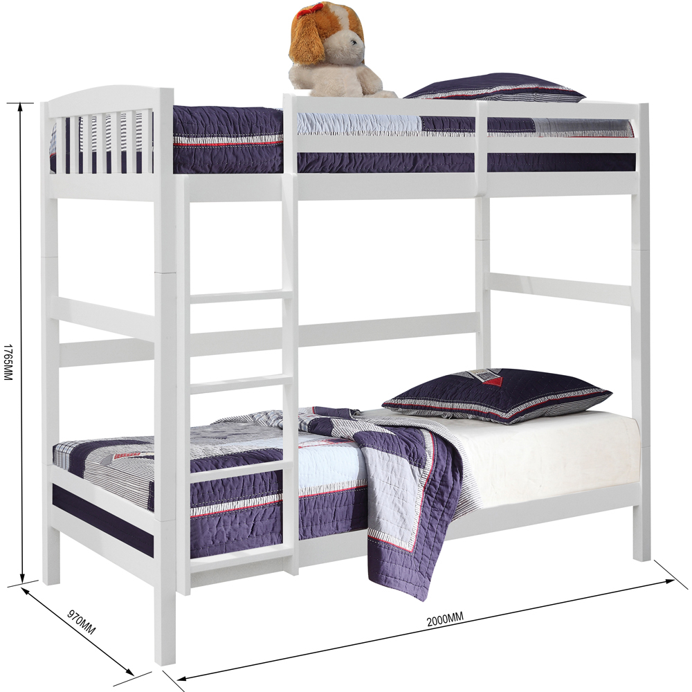 Comfy Living Grey Detachable Wooden Bunk Bed Image 6
