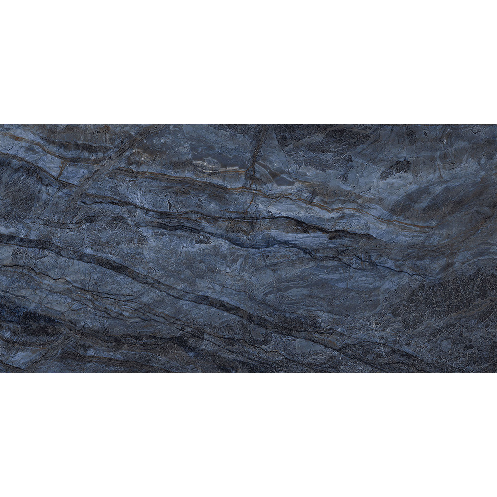 Top Ceramics Blue Marble Effect High Gloss Porcelain Wall Tile 1200 x 600mm Image 2