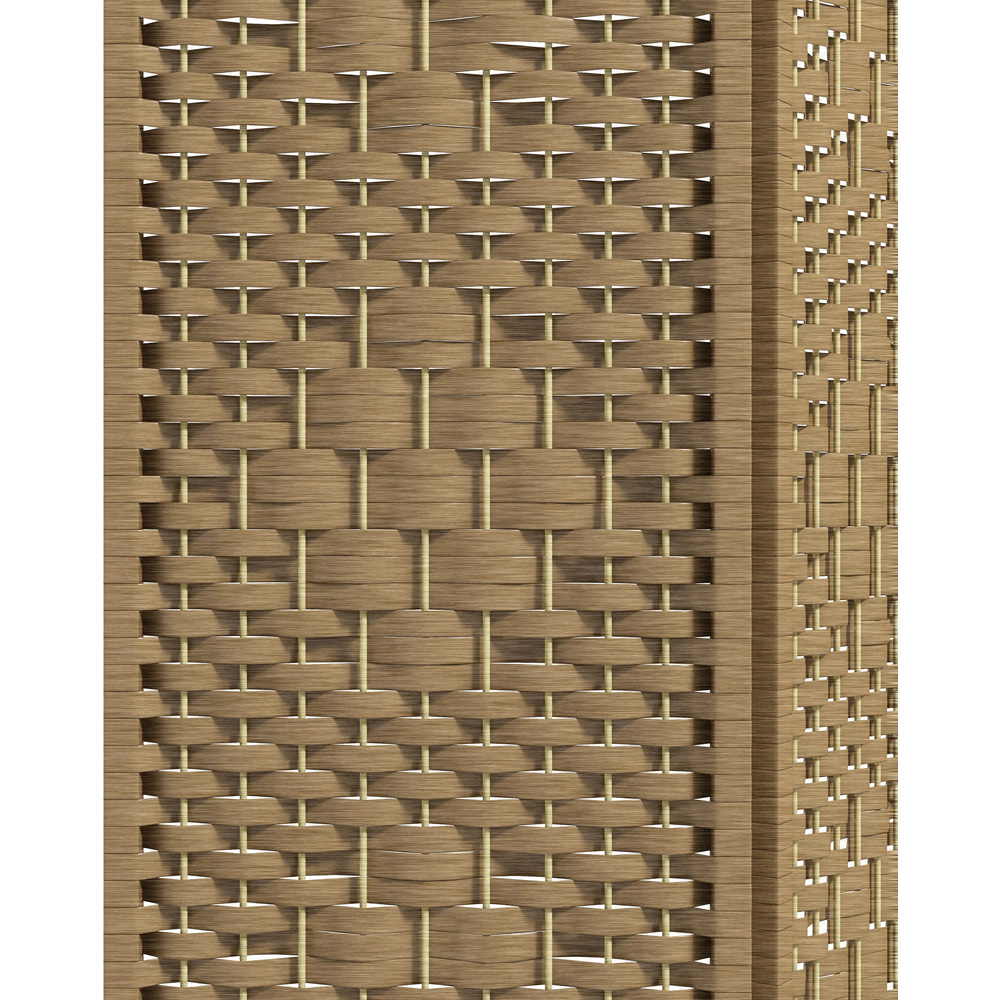 HOMCOM 4 Panel Natural Folding Freestanding Privacy Screen Image 7