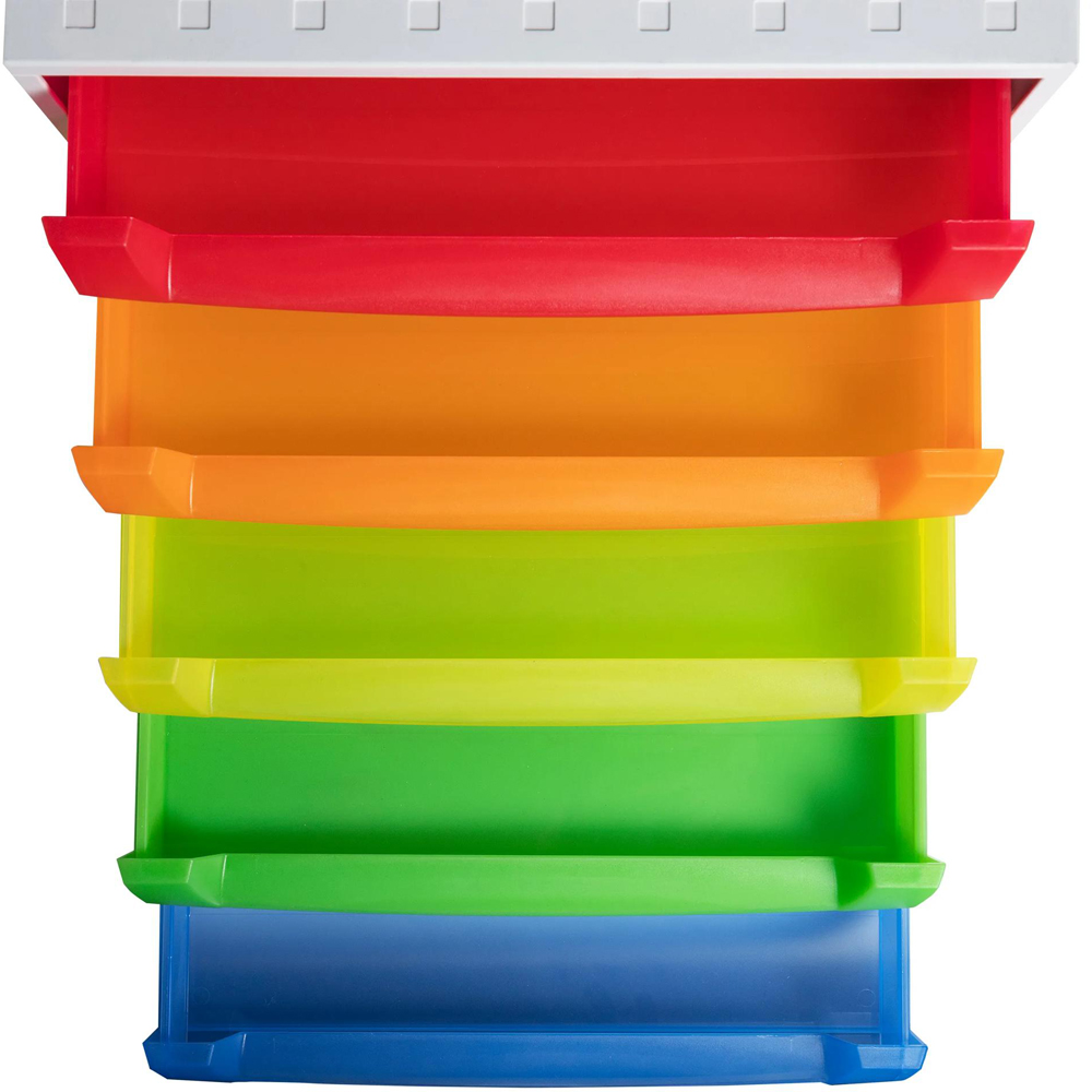 Exacompta Linicolor 5 Drawer A4 Harlequin Plastic Open Storage Box Image 5