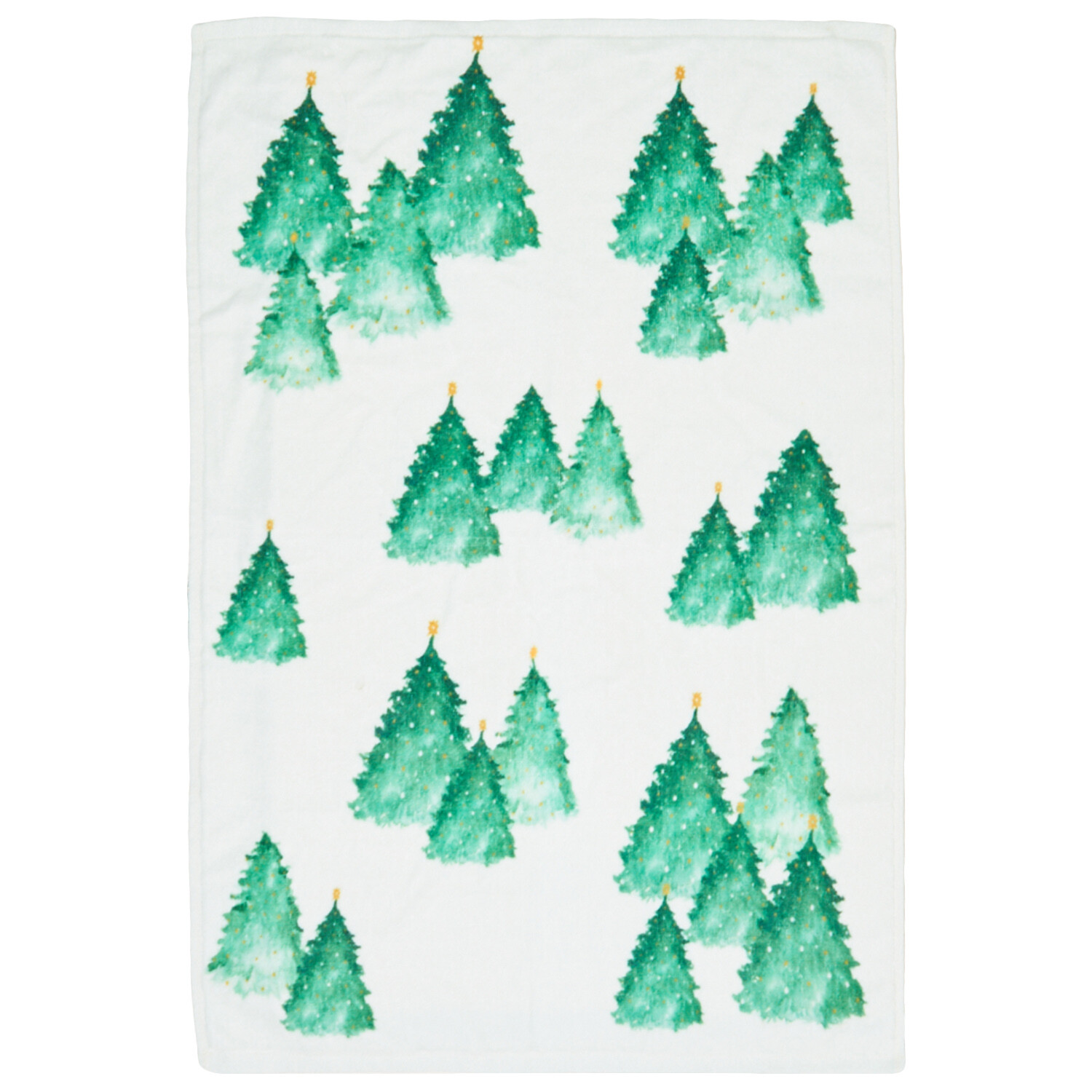 Festive Forest Hand Towel - White and Green Image 1