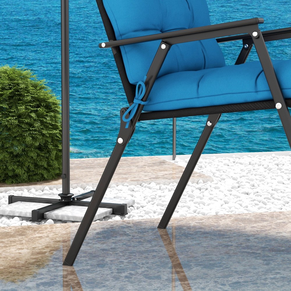 Outsunny Turquoise Green Seat Cushion Replacement Set of 2 Image 4