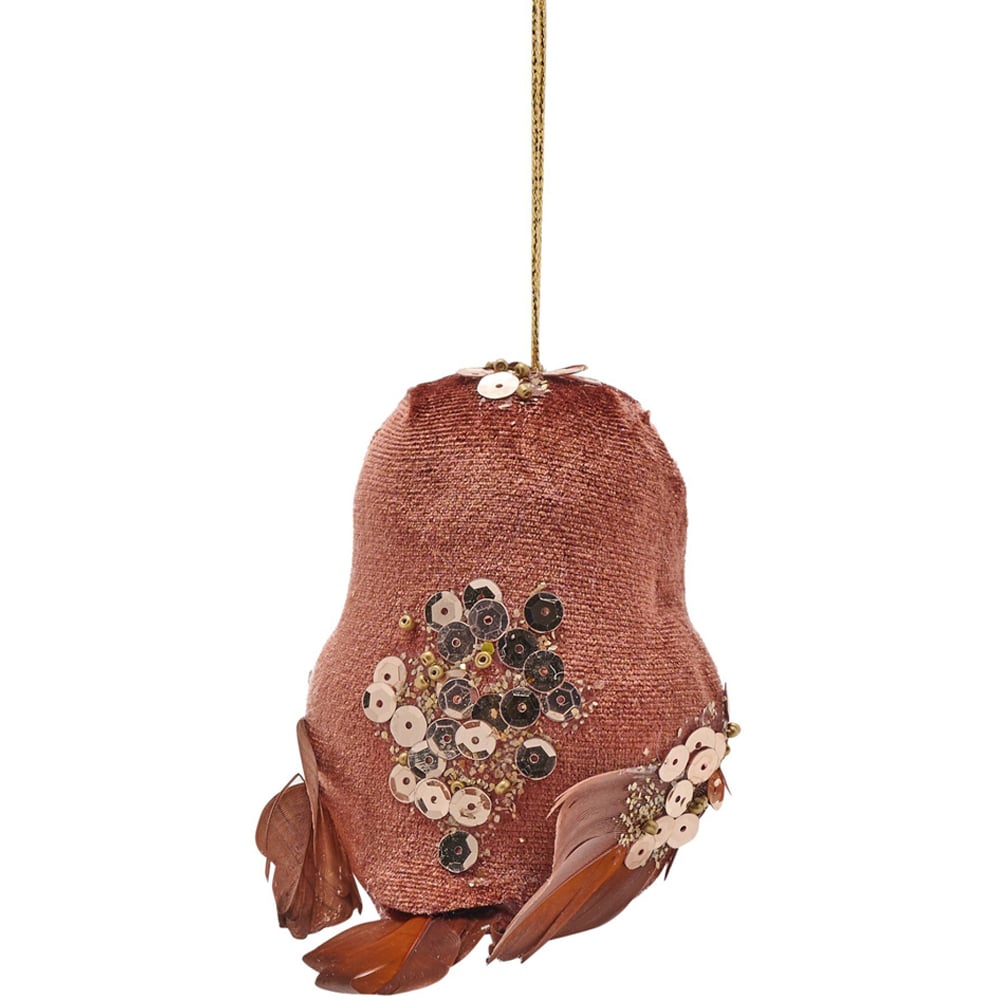 The Seasonal Gift Co Brown Owl Hanging Christmas Tree Decoration 22cm Image 4