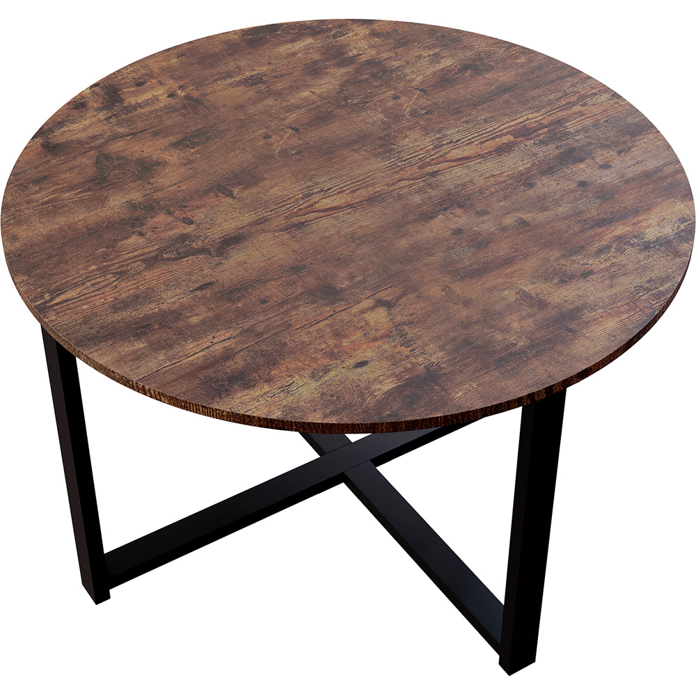Vida Designs Brooklyn Dark Wood Round Coffee Table Image 4