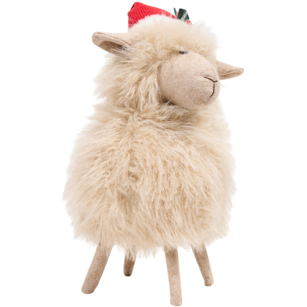 Fluffy Christmas Sheep Decoration Neutral Image 2